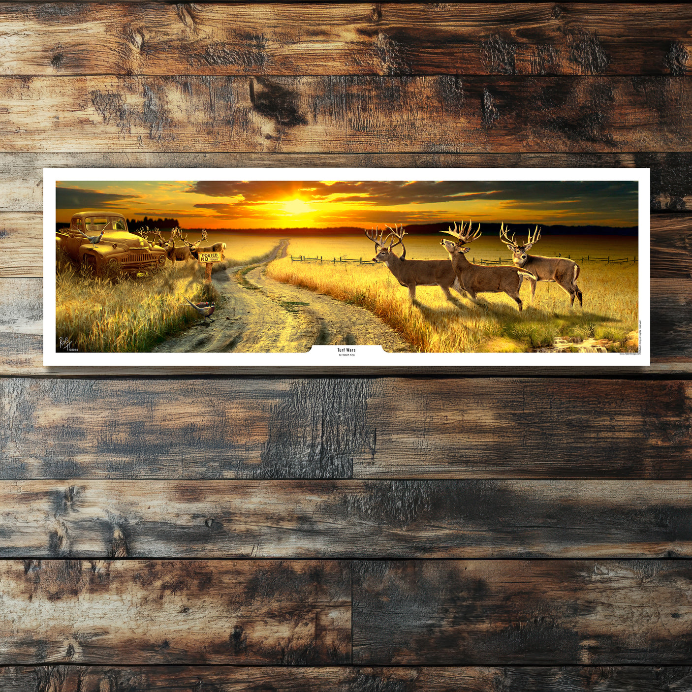 Turf Wars – Mule Deer and Whitetail Deer Print
