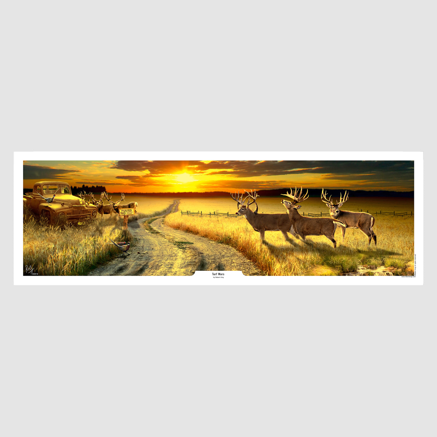 Turf Wars – Mule Deer and Whitetail Deer Print