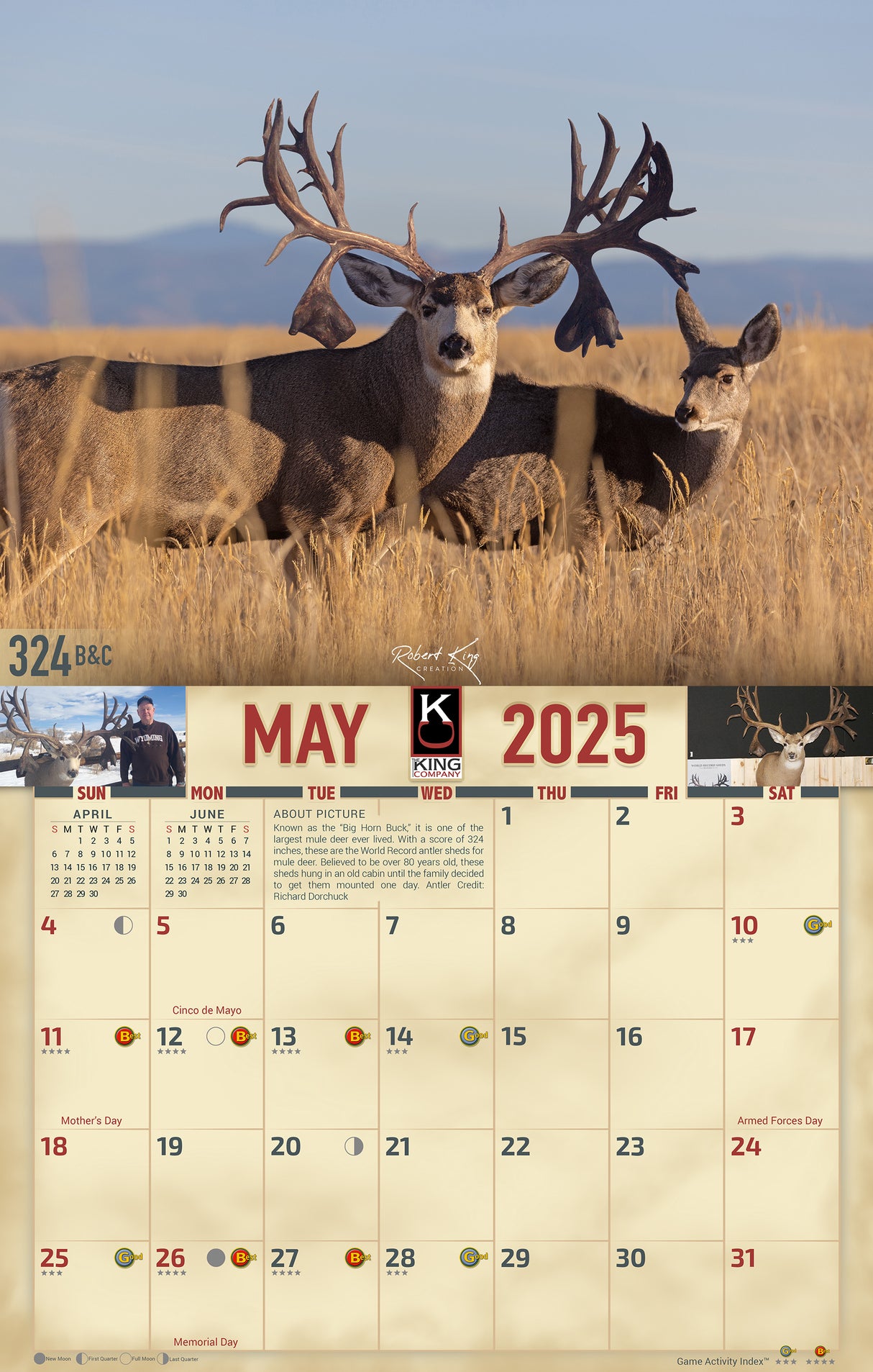 2025 Monster Mule Deer Wall Calendar