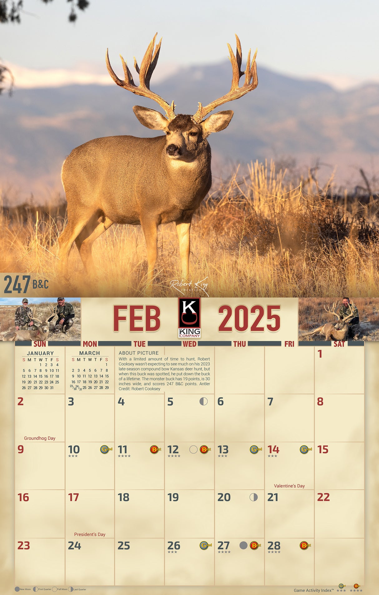 2025 Monster Mule Deer Wall Calendar