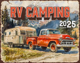 2025 Vintage RV Camping Wall Calendar