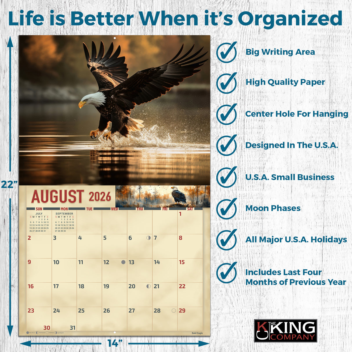 2026 Birds of Prey Wall Calendar