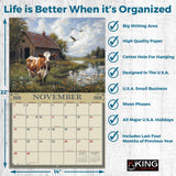 2026 Country Cows Illustrated Wall Calendar