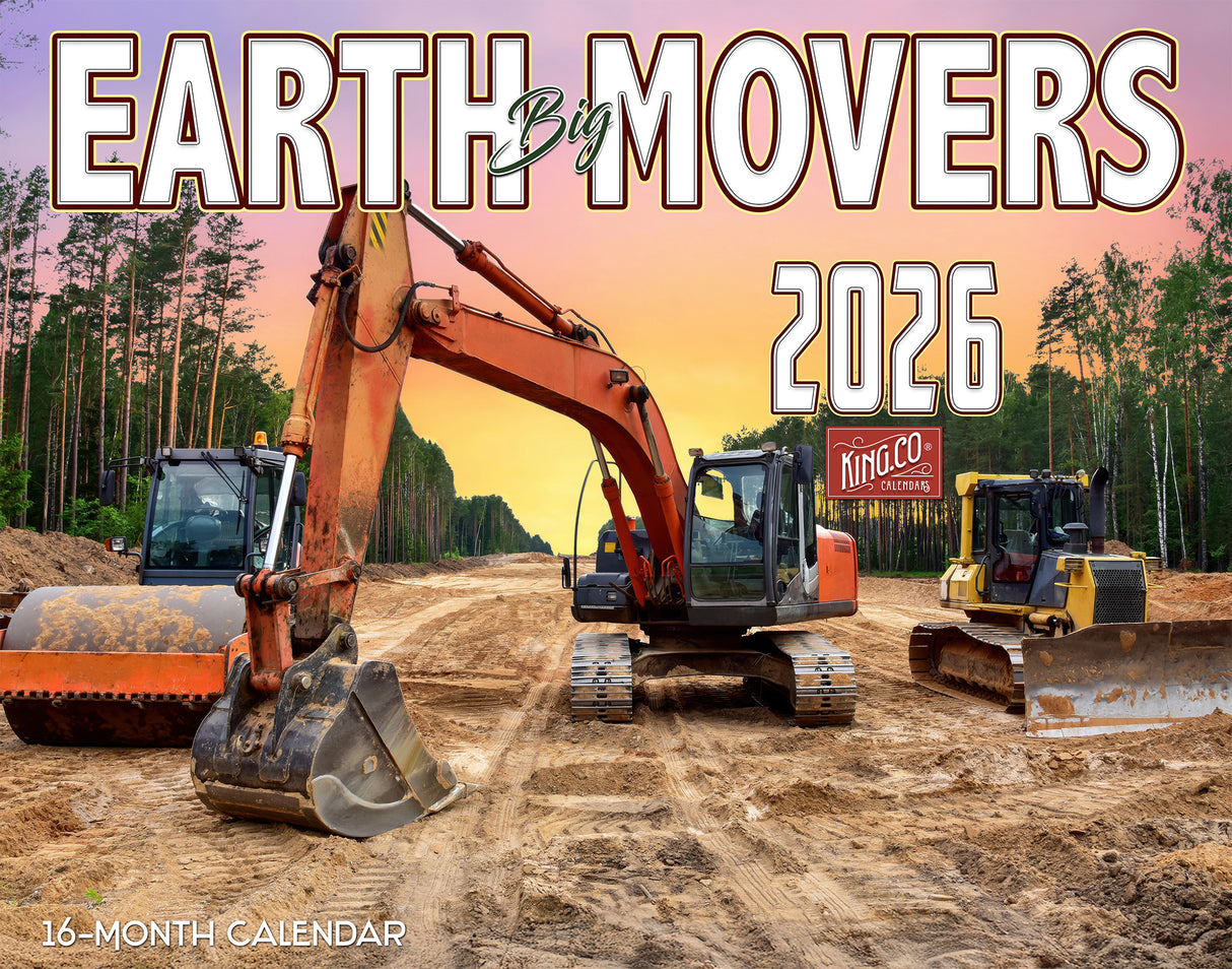 2026 Earth Movers Wall Calendar