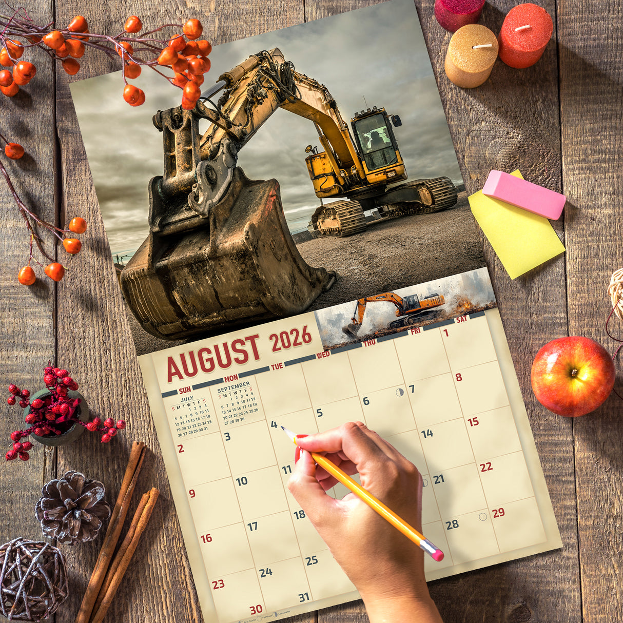 2026 Earth Movers Wall Calendar