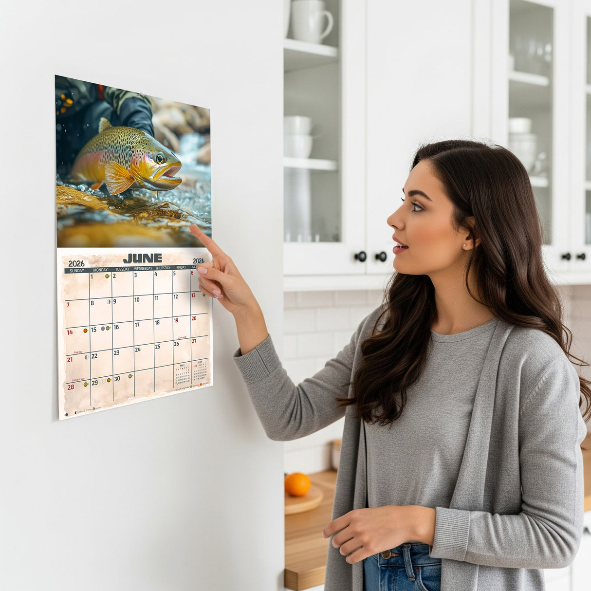 2026 Fresh Water Fishing Illustrated Wall Calendar