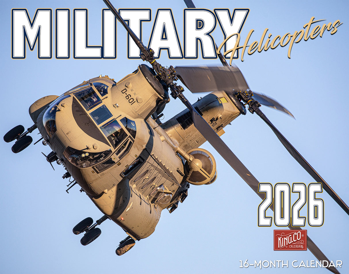 2026 Military Helicopters Wall Calendar