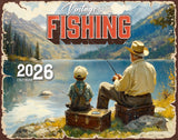 2026 Vintage Fishing Wall Calendar