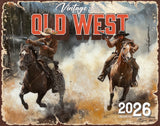 2026 Vintage Old West Wall Calendar