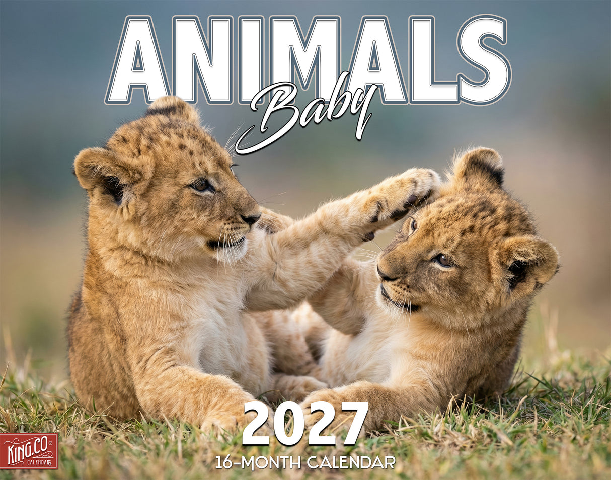 2027 Baby Animals Wall Calendar – 16-Month Wildlife Photography