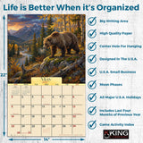 2027 Bears Country Wall Calendar – 16-Month Rustic Wildlife Art