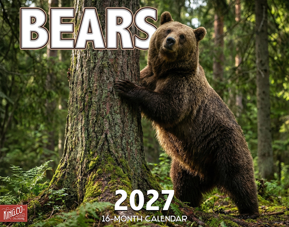 2027 Bears Wall Calendar – 16-Month Wildlife Photography
