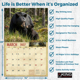 2027 Bears Wall Calendar – 16-Month Wildlife Photography