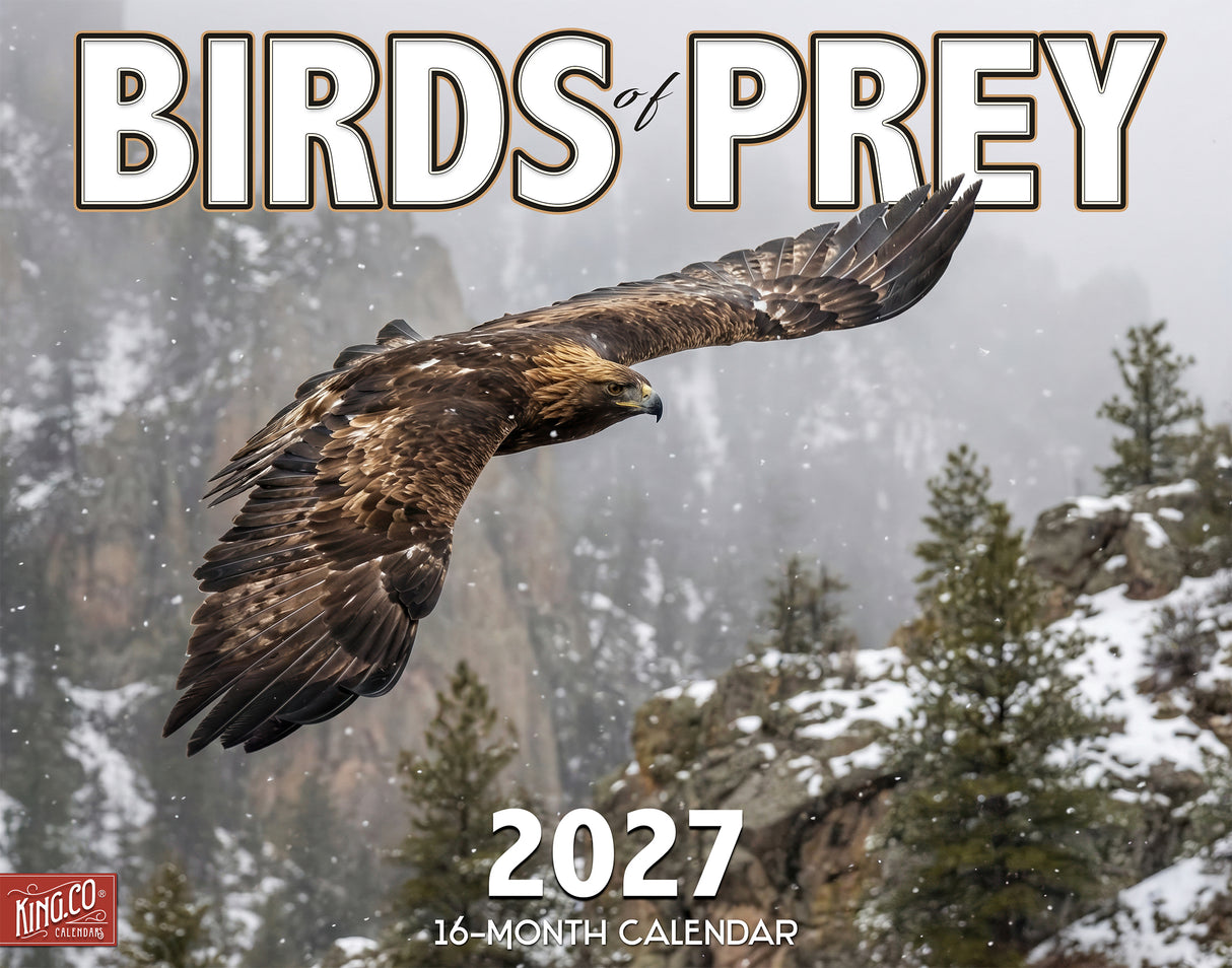 2027 Birds of Prey Wall Calendar – 16-Month Raptor Photography