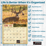 2027 Bucks & Bulls Signature Series Wall Calendar – 16-Month Deer & Elk