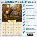 2027 Bull Elk Country Wall Calendar – 16-Month Rustic Wildlife Art