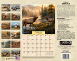 2027 Bull Elk Country Wall Calendar – 16-Month Rustic Wildlife Art