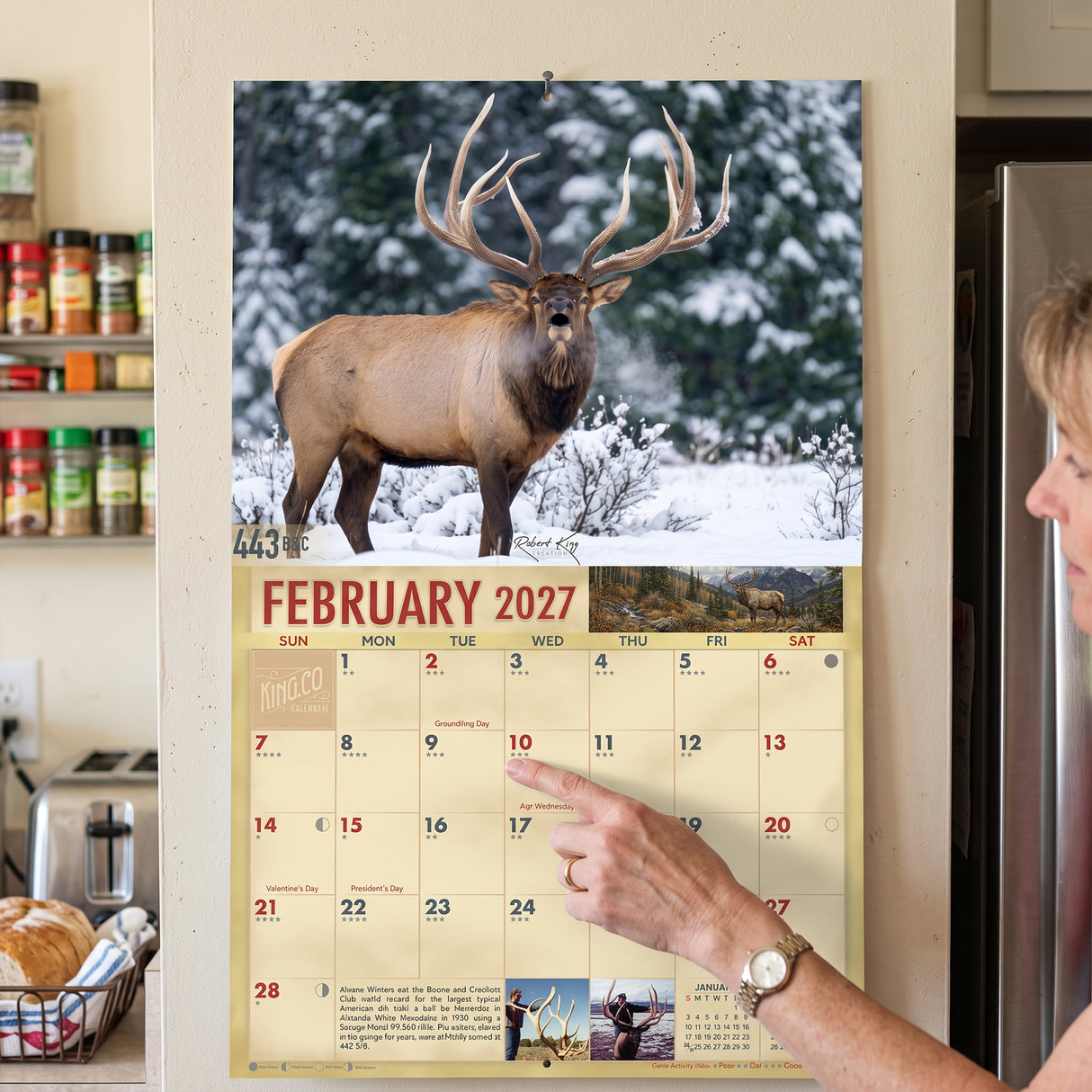 2027 Bull Elk Signature Series Wall Calendar – 16-Month Elk