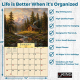 2027 Cabin in the Woods Wall Calendar – 16-Month Rustic Art