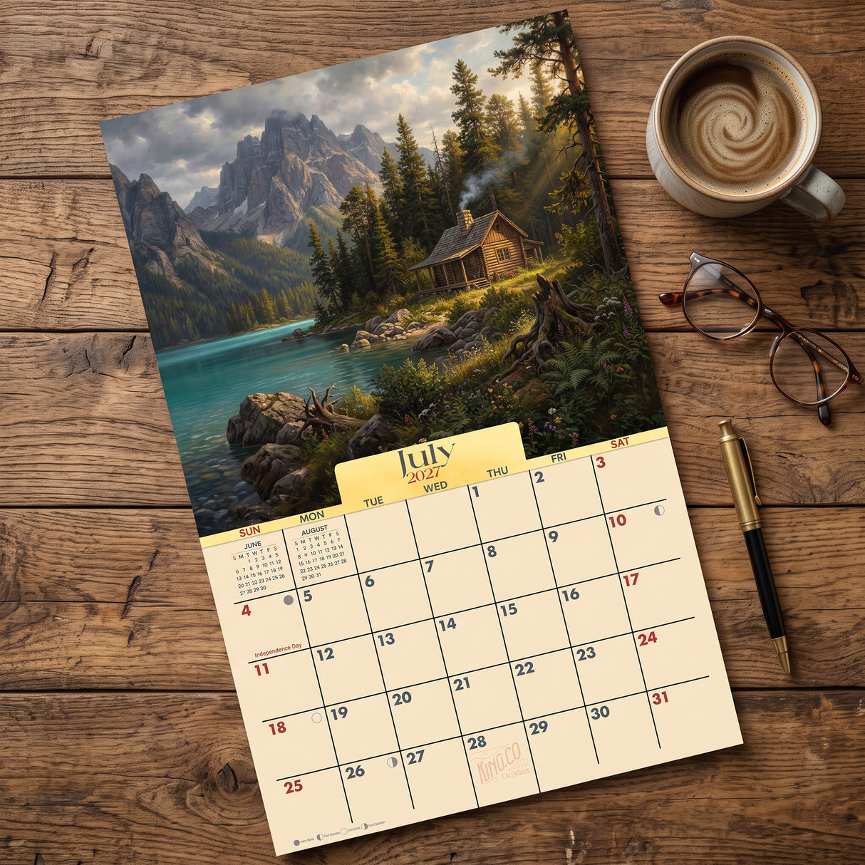 2027 Cabin in the Woods Wall Calendar – 16-Month Rustic Art