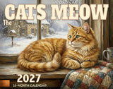 2027 Cats Meow Wall Calendar – 16-Month Cat Artwork