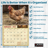 2027 Chickens Wall Calendar – 16-Month Farmyard Photography