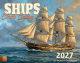 2027 Classic Sailing Ships Wall Calendar – 16-Month Nautical Artwork