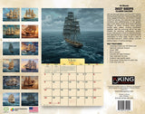2027 Classic Sailing Ships Wall Calendar – 16-Month Nautical Artwork