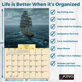 2027 Classic Sailing Ships Wall Calendar – 16-Month Nautical Artwork