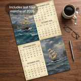 2027 Classic Sailing Ships Wall Calendar – 16-Month Nautical Artwork