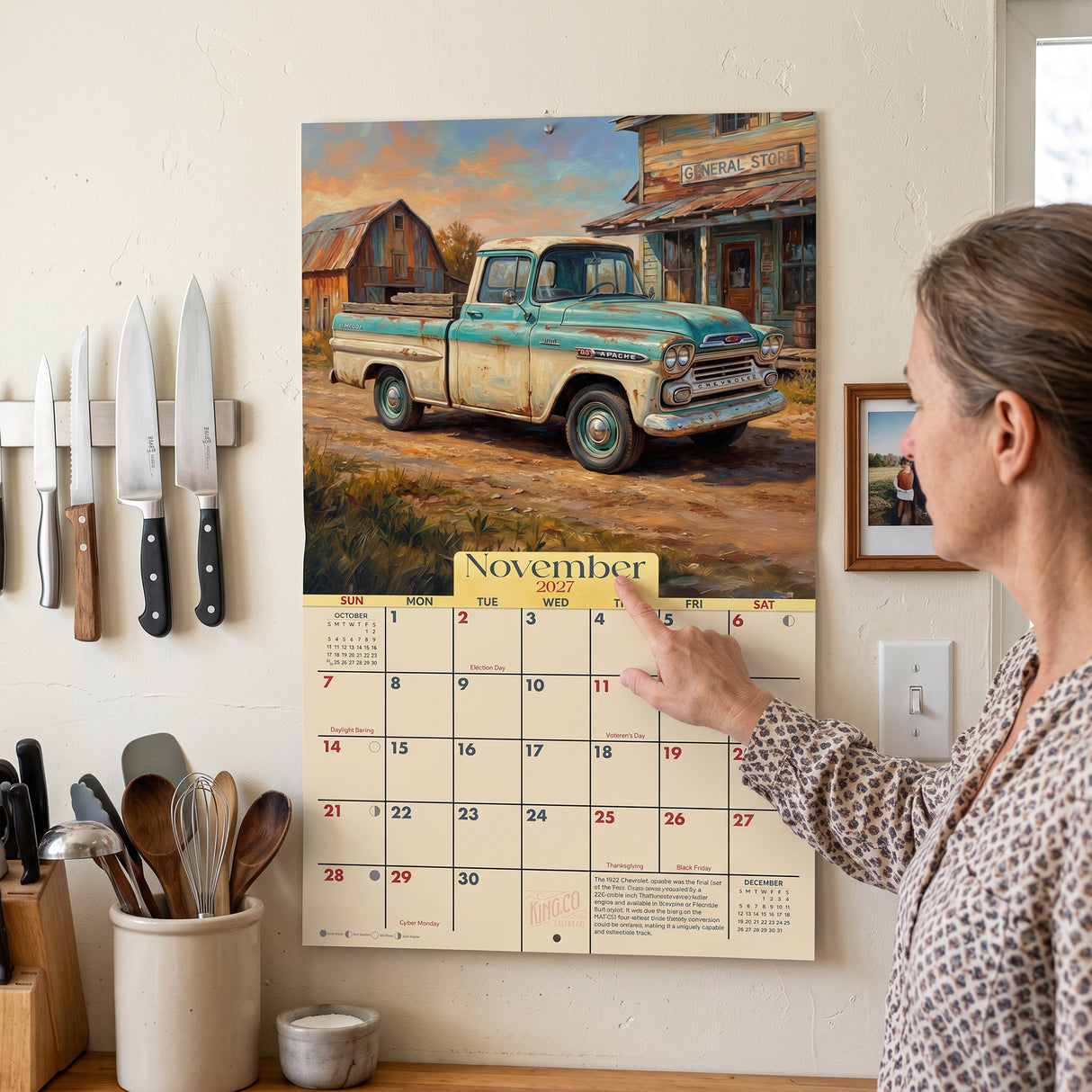 2027 Classic Trucks Wall Calendar – 16-Month Vintage Truck Art