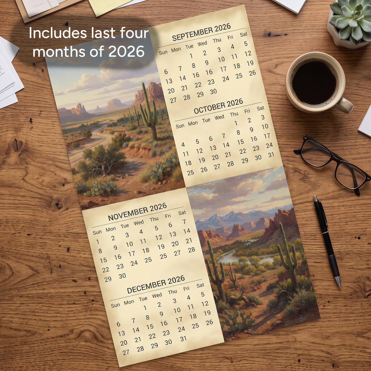 2027 Desert Country Wall Calendar – 16-Month Southwestern Photography