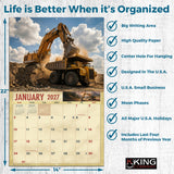 2027 Earth Movers Wall Calendar – 16-Month Heavy Equipment Photography