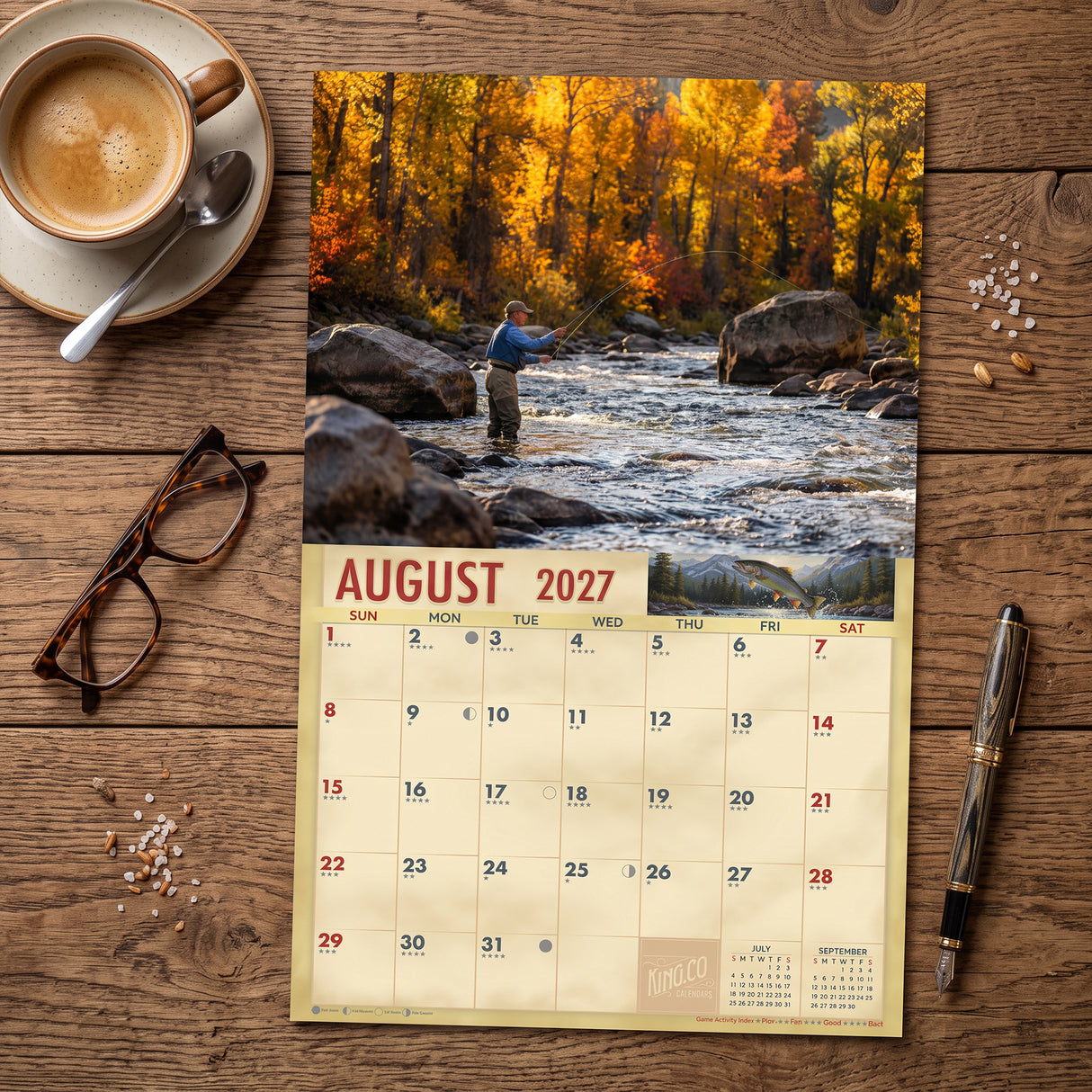 2027 Fly Fishing Wall Calendar – 16-Month Trout & River Photography
