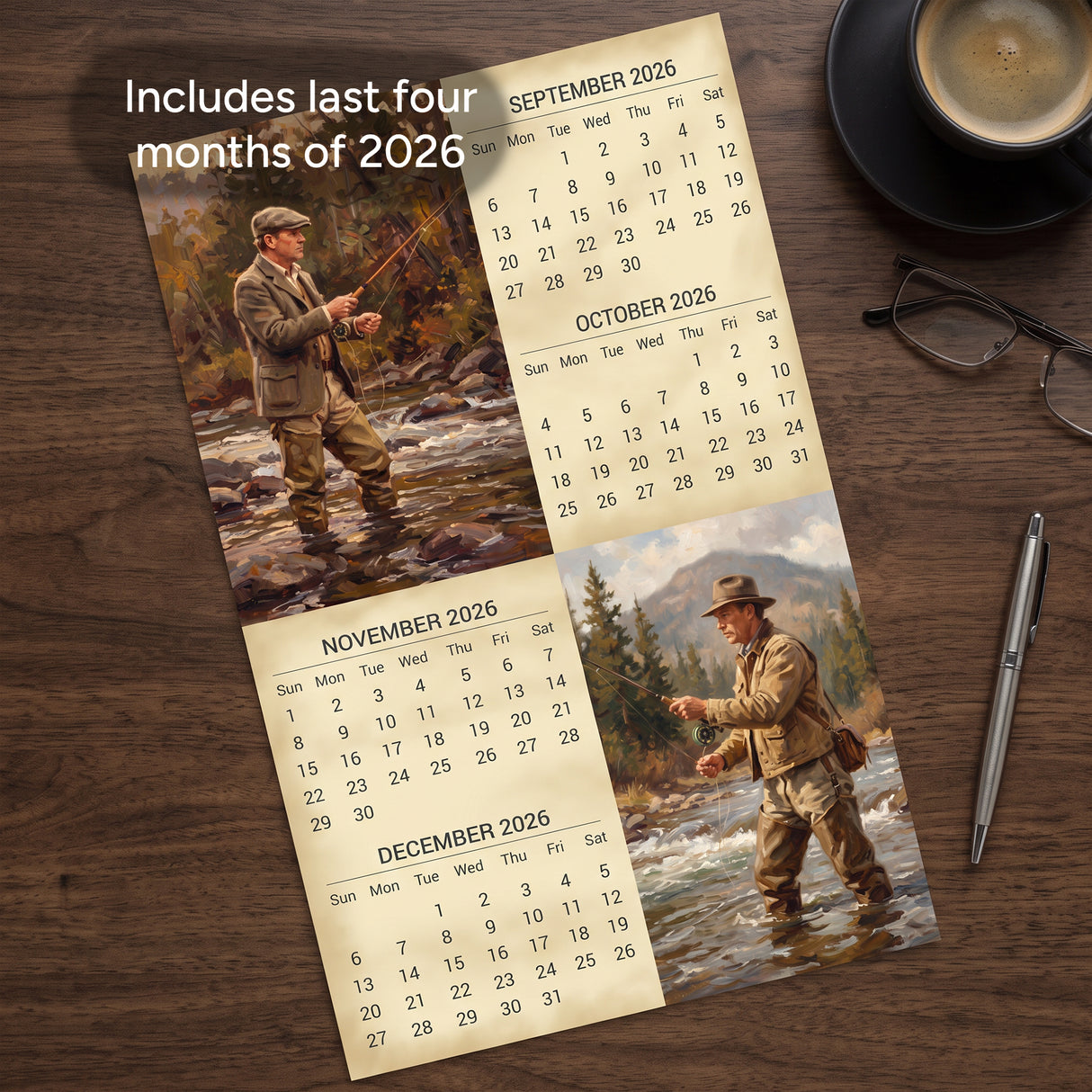 2027 Fly Fishing Wall Calendar – 16-Month Trout & River Photography