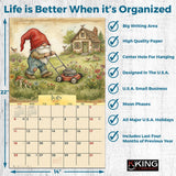 2027 Gnomes Wall Calendar – 16-Month Whimsical Art