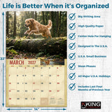 2027 Golden Retriever Wall Calendar – 16-Month Photography