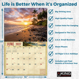 2027 Hawaii Country Wall Calendar – 16-Month Tropical Photography