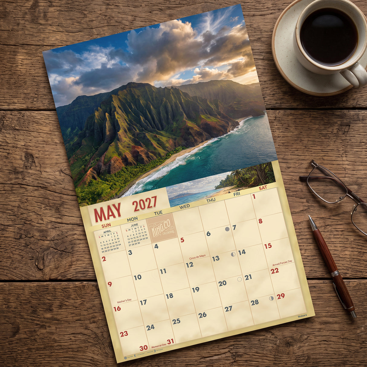 2027 Hawaii Country Wall Calendar – 16-Month Tropical Photography