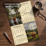 2027 Highland Cows Wall Calendar – 16-Month Cattle Photography