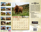 2027 Highland Cows Wall Calendar – 16-Month Cattle Photography