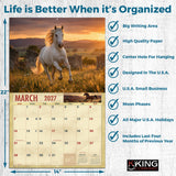 2027 Magnificent Horses Wall Calendar – 16-Month Photography
