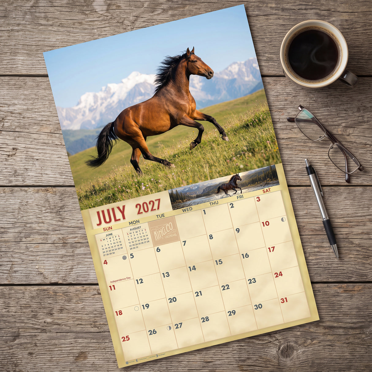 2027 Magnificent Horses Wall Calendar – 16-Month Photography