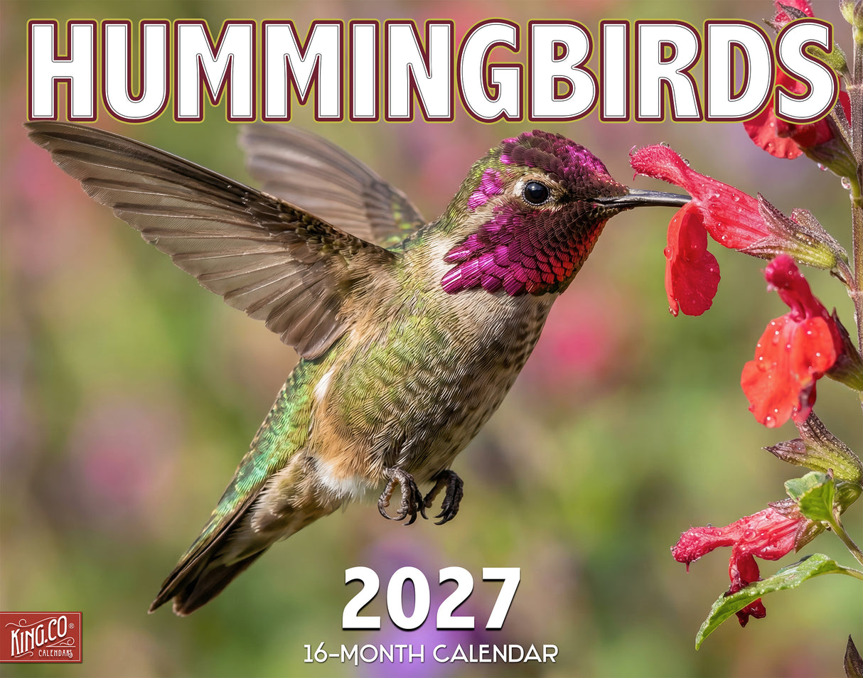 2027 Hummingbirds Wall Calendar – 16-Month Bird Photography