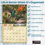 2027 Hummingbirds Wall Calendar – 16-Month Bird Photography