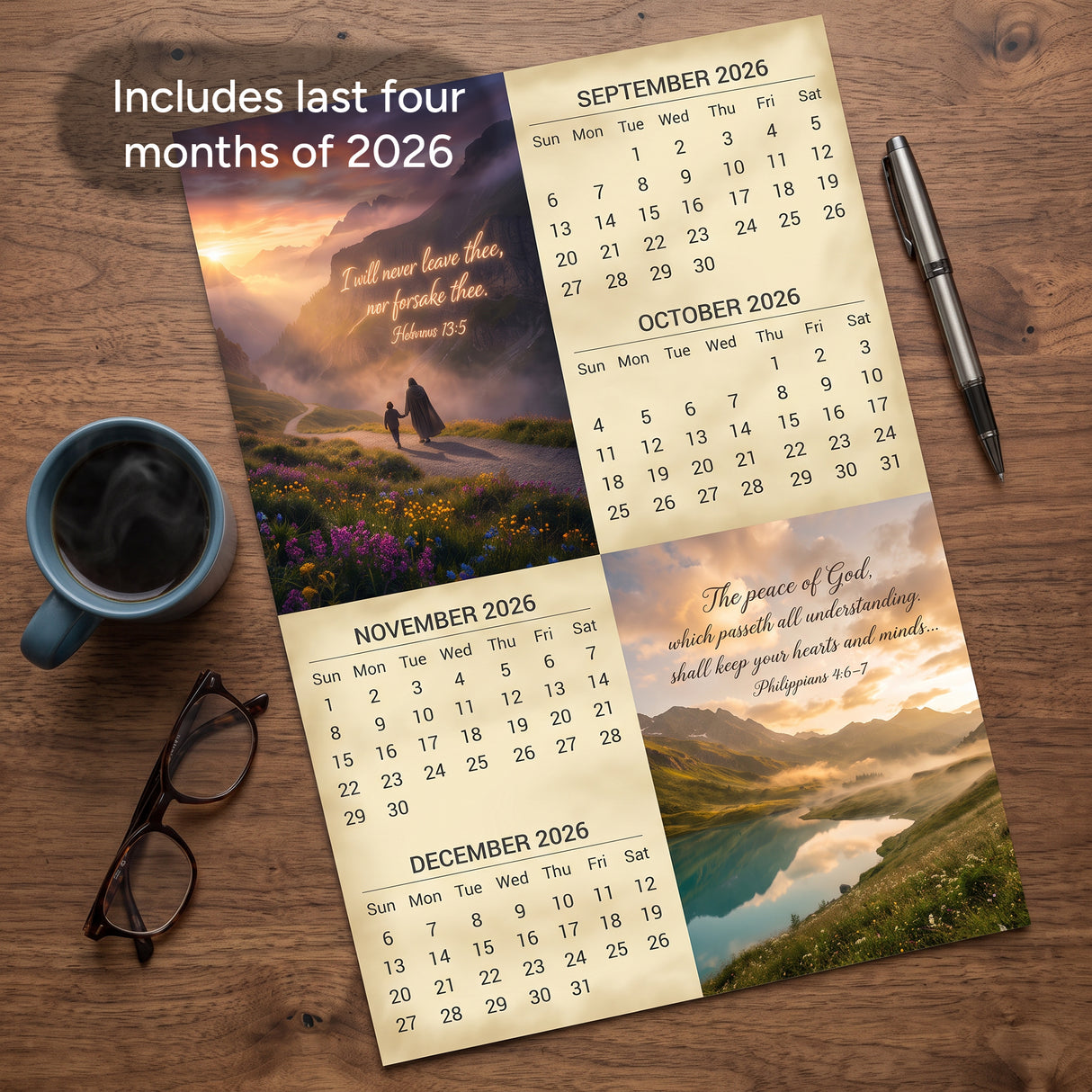 2027 Inspirational Bible Verses Wall Calendar – 16-Month Scripture