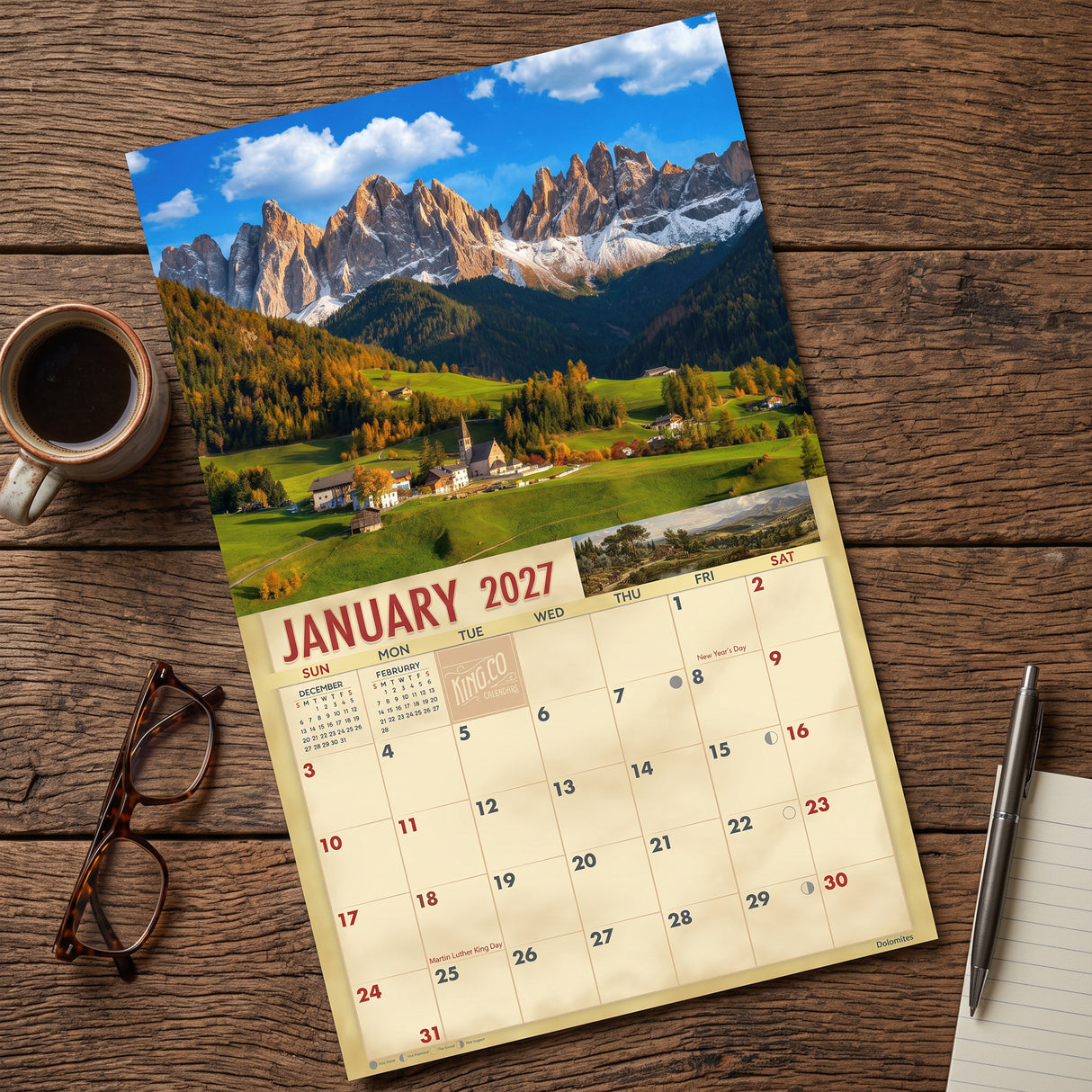 2027 Italy Country Wall Calendar – 16-Month Scenic Photography