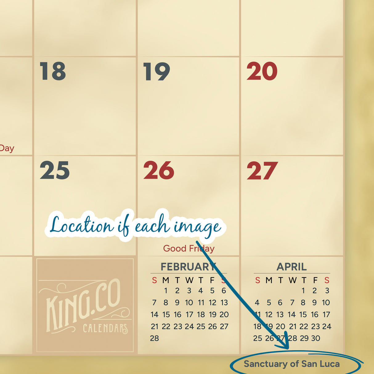 2027 Italy Country Wall Calendar – 16-Month Scenic Photography