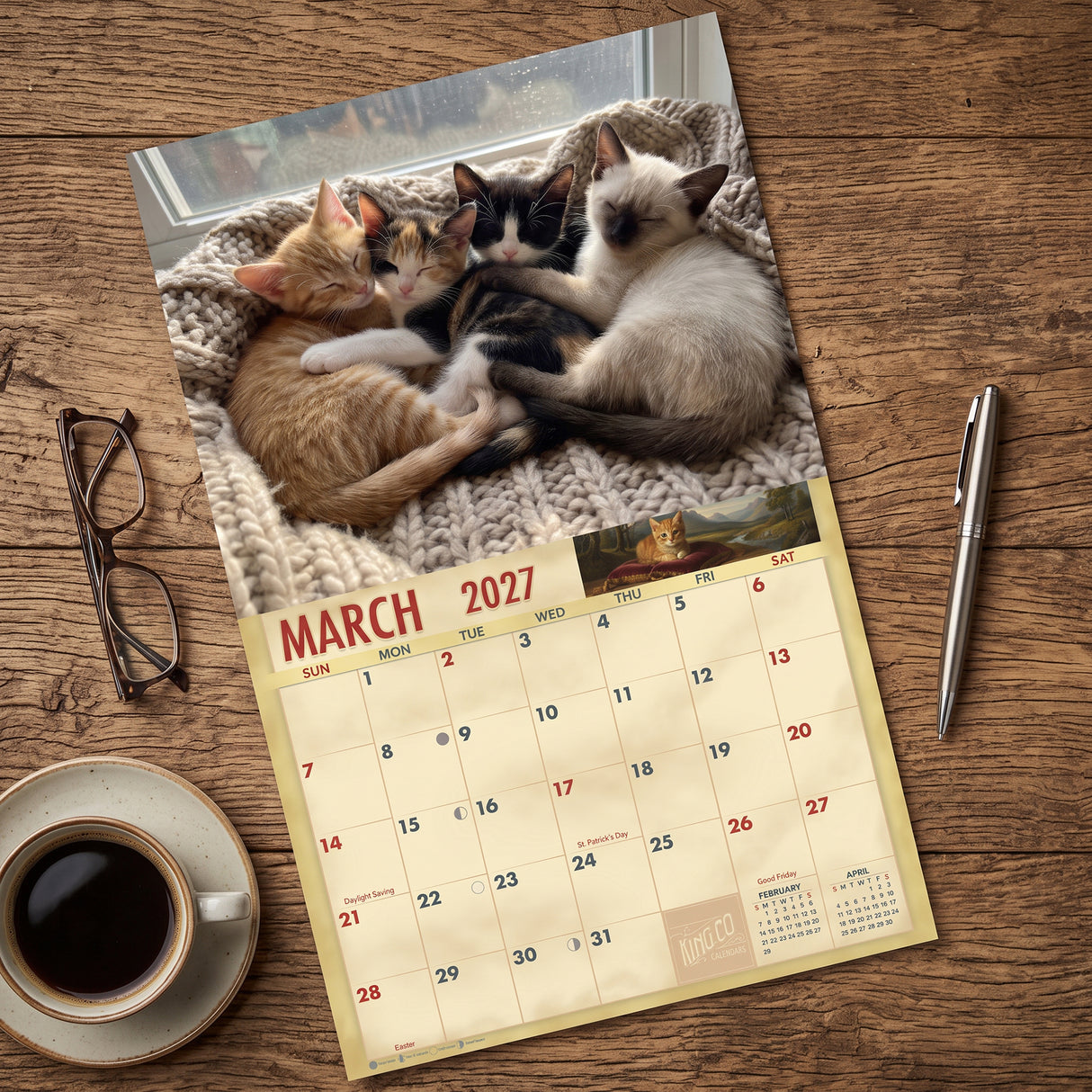 2027 Kittens Wall Calendar – 16-Month Cat Photography