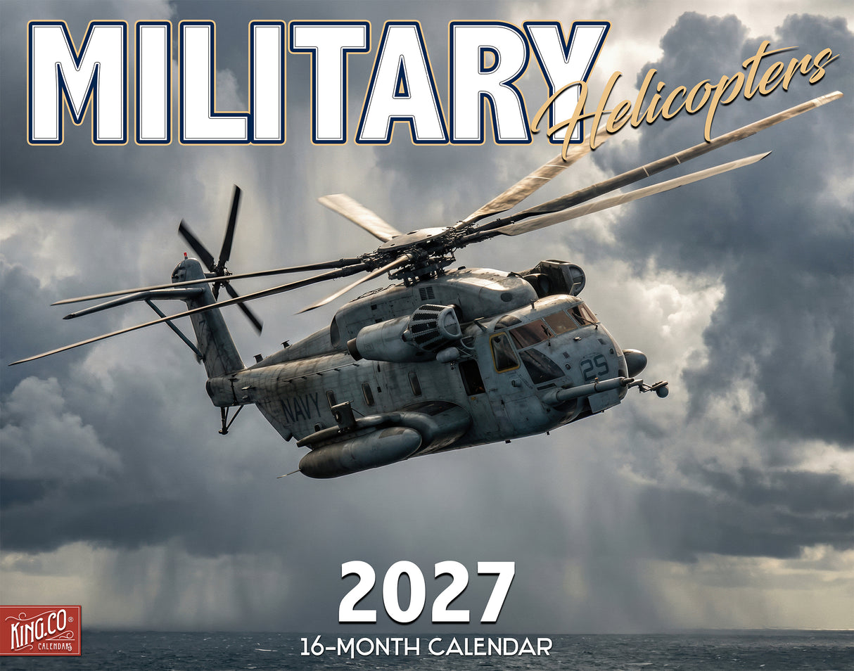 2027 Military Helicopters Wall Calendar – 16-Month Aviation Photography